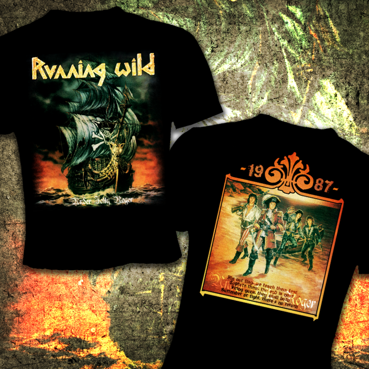 RUNNING WILD – UNDER JOLLY ROGER ANNIVERSARY T-Shirt