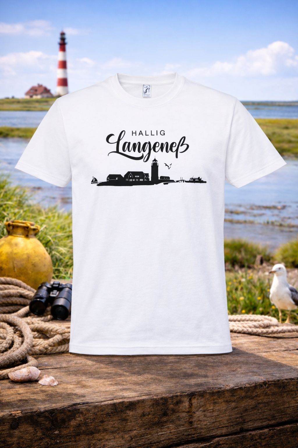 T-Shirt Hallig Langeneß Skyline
